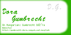 dora gumbrecht business card